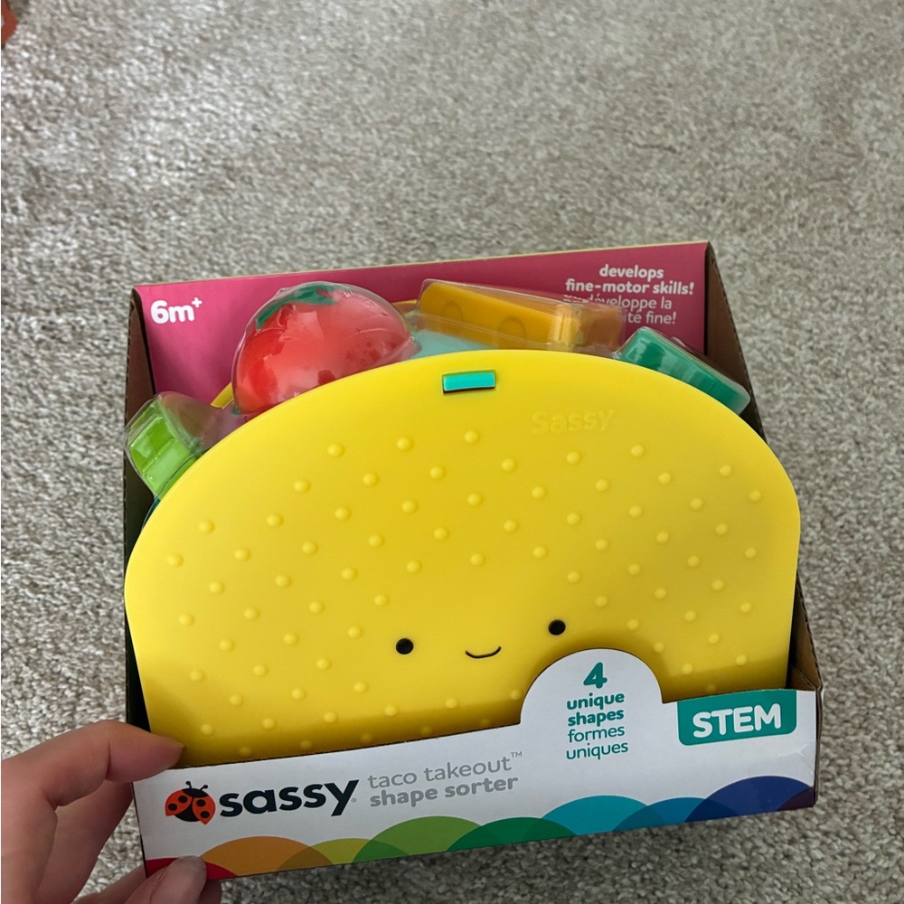 Sassy Taco Learning Toy with Teething-Friendly Textures
